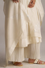 Ivory Pure Chanderi Kurta Set
