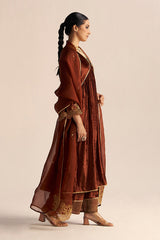 Sequoia Brown Velvet Festive Kurta Set