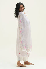 Orchid Tint Printed and Embroidered Salwar Suit