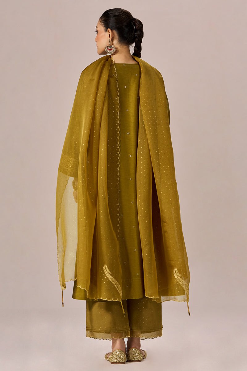 Golden Brown Festive Kurta Set - Ganga Fashions