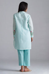 Eggshell Blue Mini-Check Woven Co-ord Set