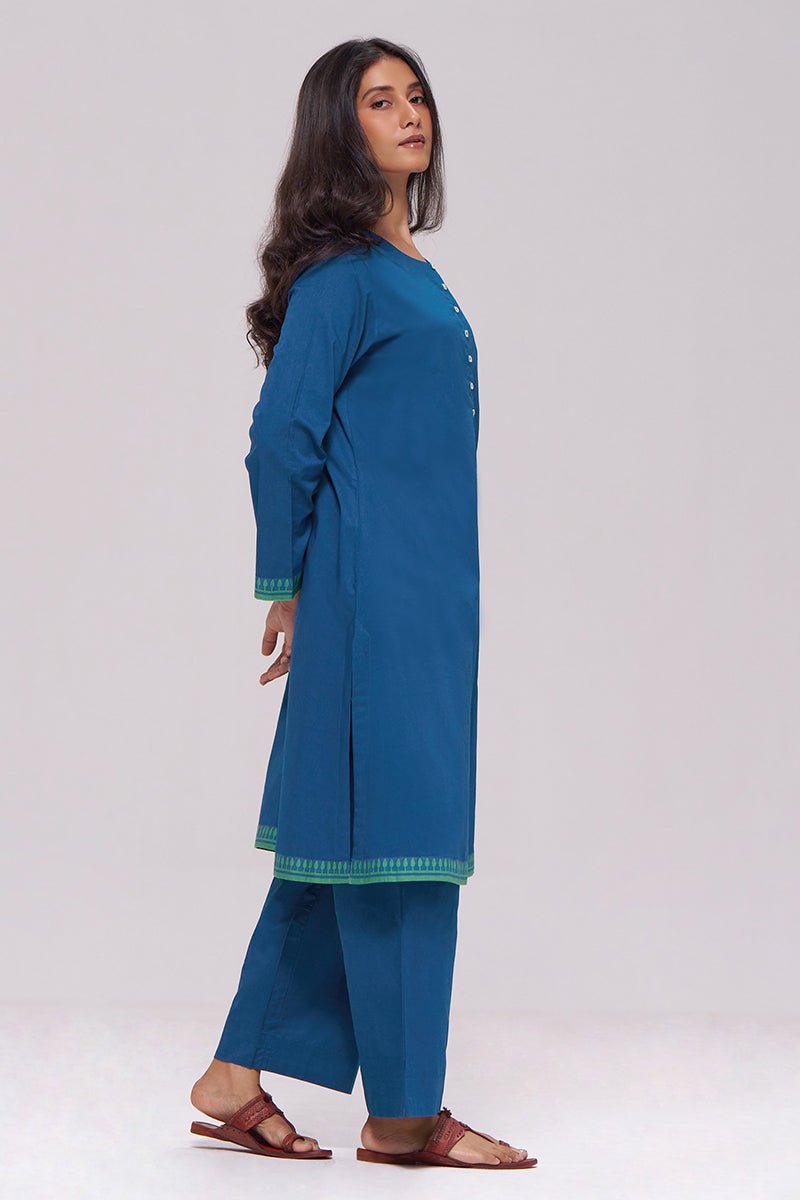 Deep Blue Cotton Co-ord Set
