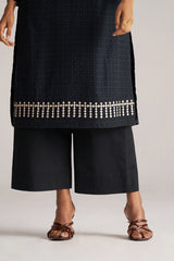 Black and White Mul-Mul Print Co-ord Set