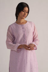 Winsome Orchid Pure Chanderi Co-ord Set