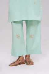 Ice-Blue Mul-Chanderi Co-ord Set