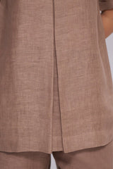 Milk Chocolate Pure Linen Co-ord Set