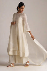 Ivory Pure Chanderi Kurta Set