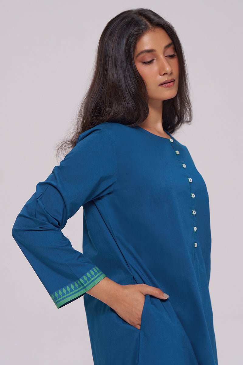 Deep Blue Cotton Co-ord Set