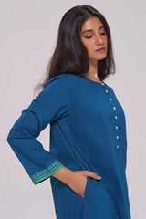 Deep Blue Cotton Co-ord Set