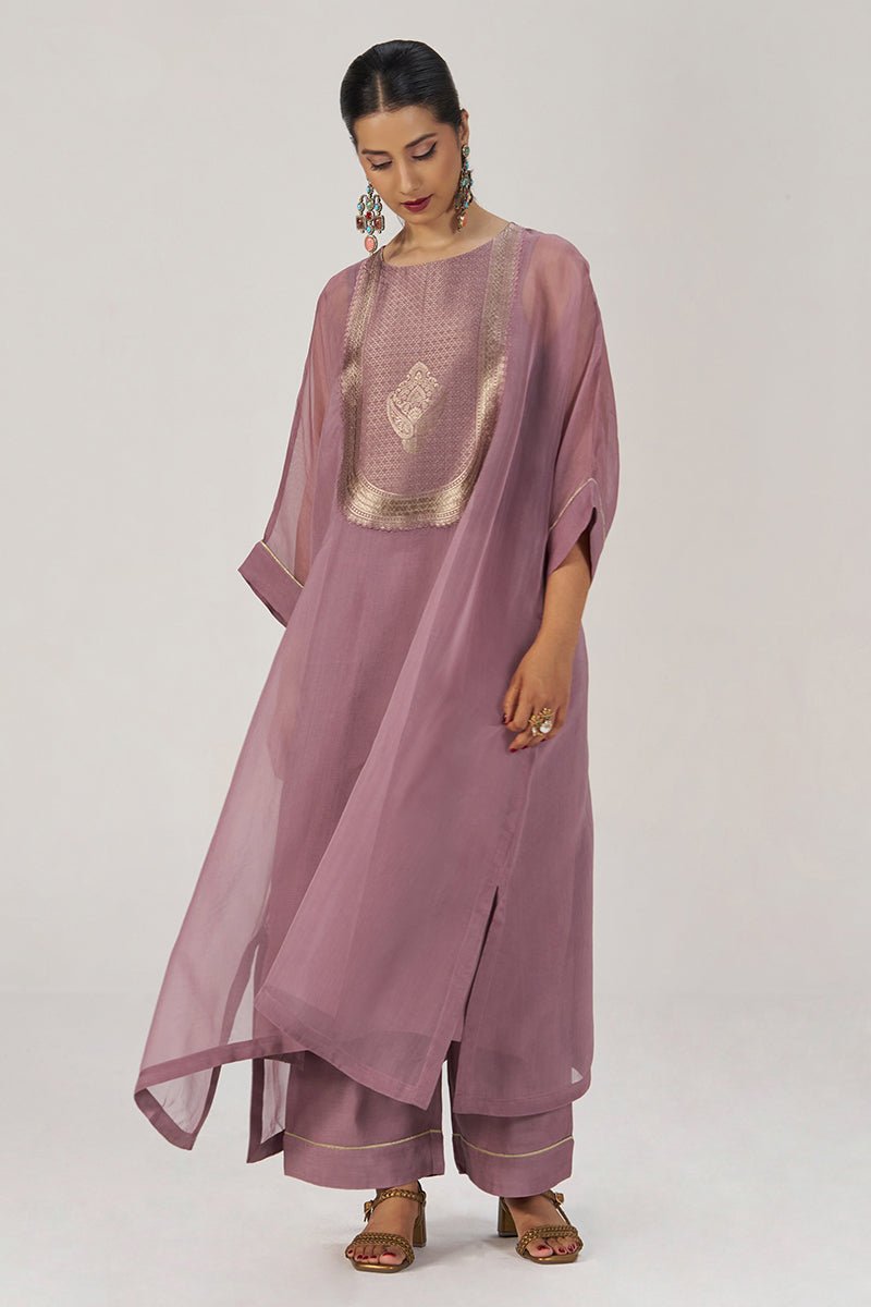Deep Orchid Haze Festive Co-ord Set - Ganga Fashions