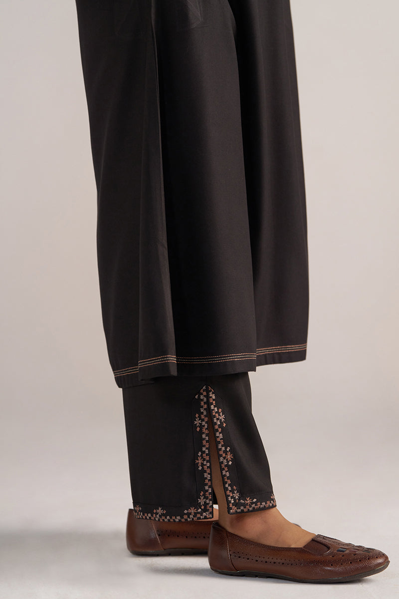 Black Pashmina Kurta Set