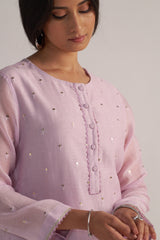 Winsome Orchid Pure Chanderi Co-ord Set