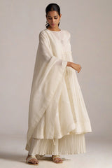 Ivory Pure Chanderi Kurta Set