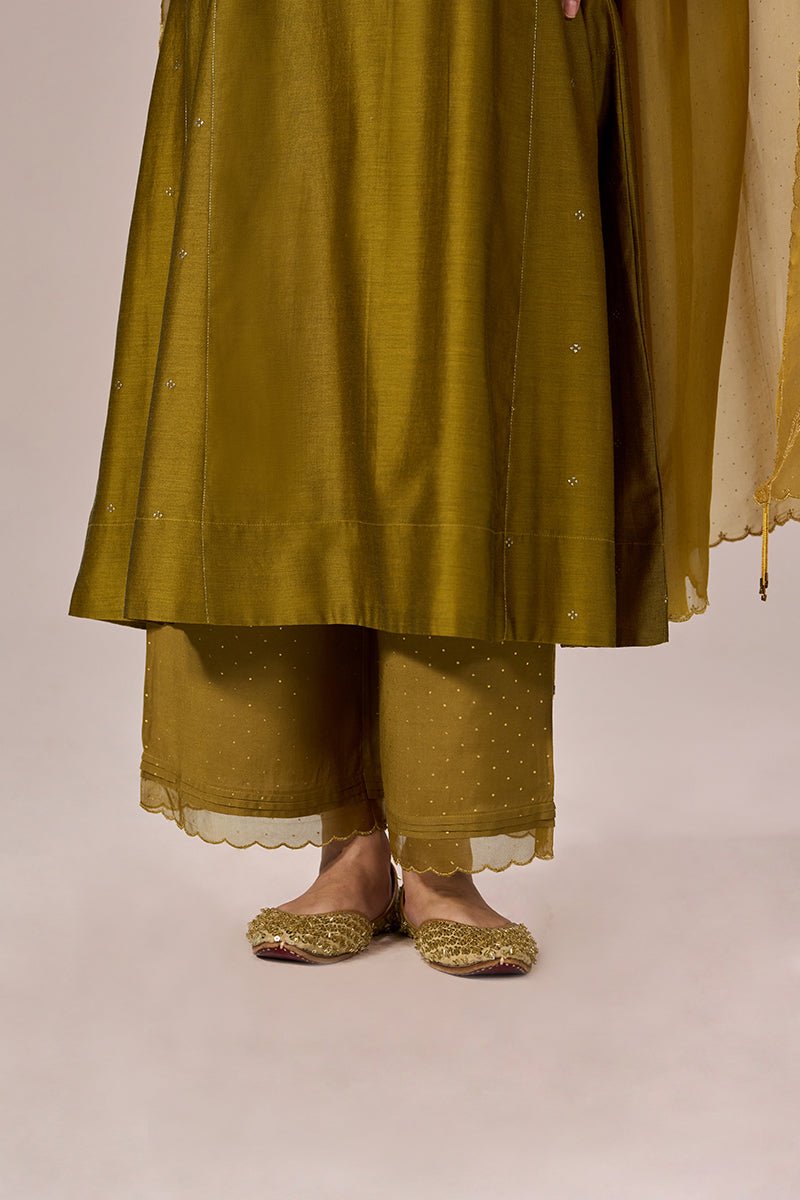 Golden Brown Festive Kurta Set - Ganga Fashions