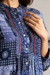 Blue Print Cotton Co-ord Set