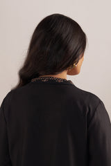 Black Pashmina Kurta Set