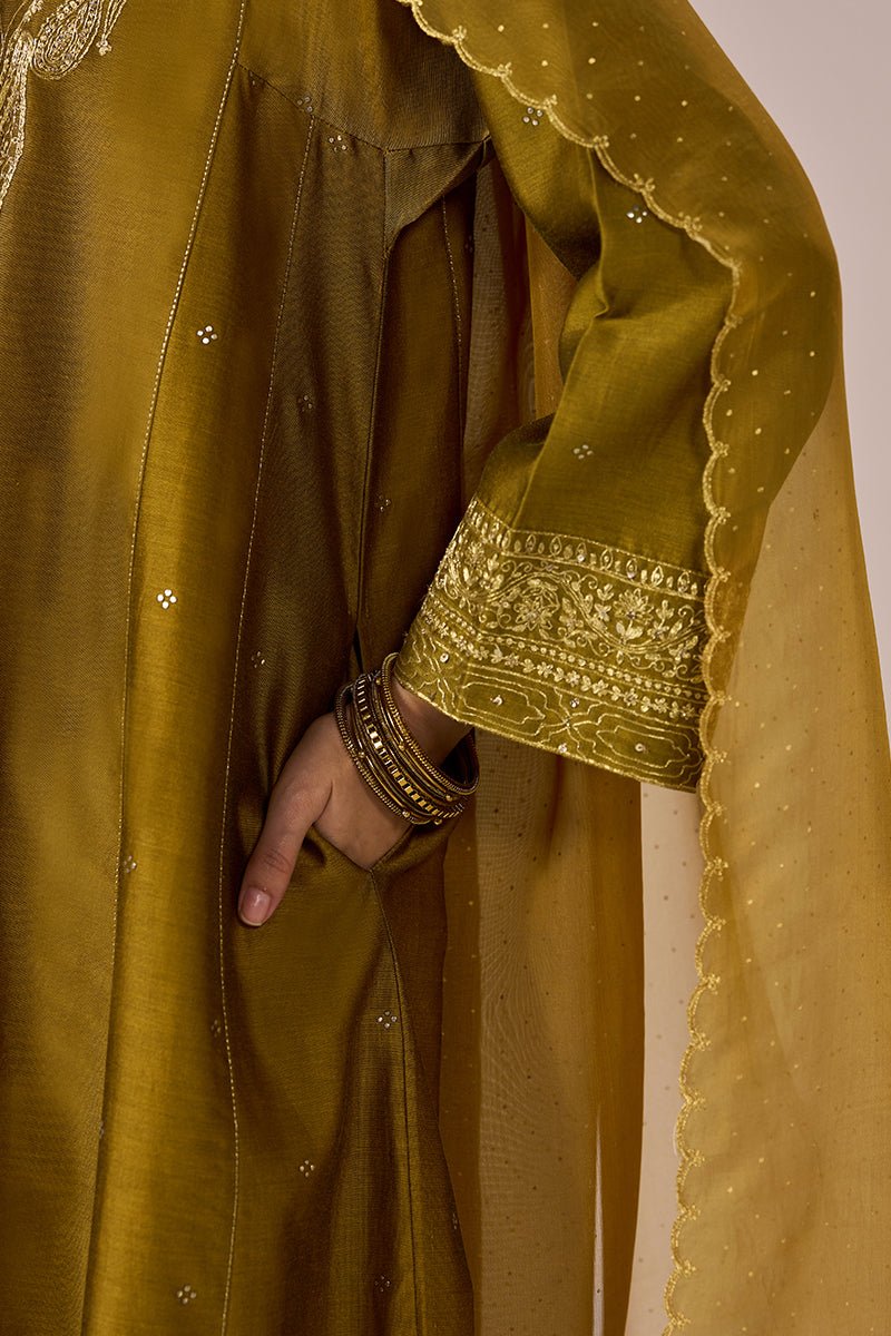 Golden Brown Festive Kurta Set - Ganga Fashions