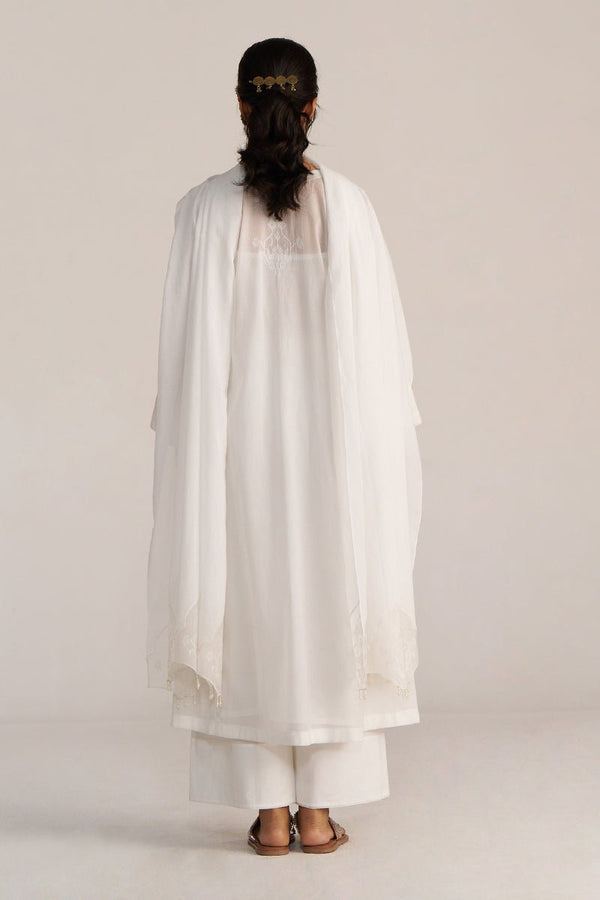 White Embroidered Kurta Set