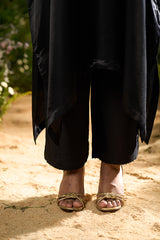 Black Silk Kaftaan Co-ord Set