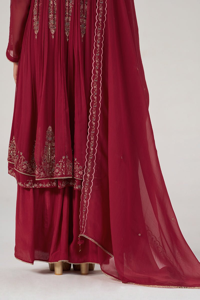 Maroon Festive Kurta Set - Ganga Fashions