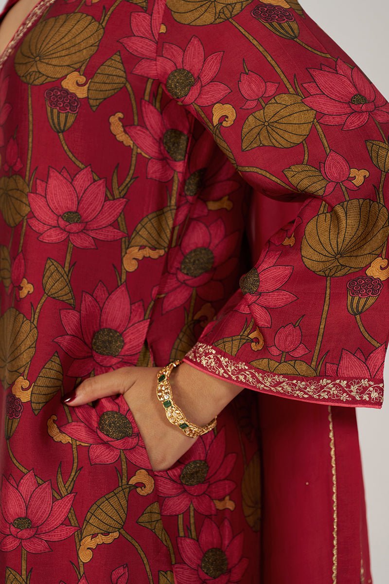 Scarlet Sage Festive Printed Kurta Set - Ganga Fashions