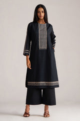 Black and White Mul-Mul Print Co-ord Set