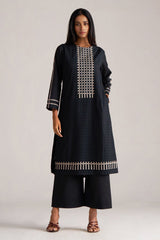 Black and White Mul-Mul Print Co-ord Set