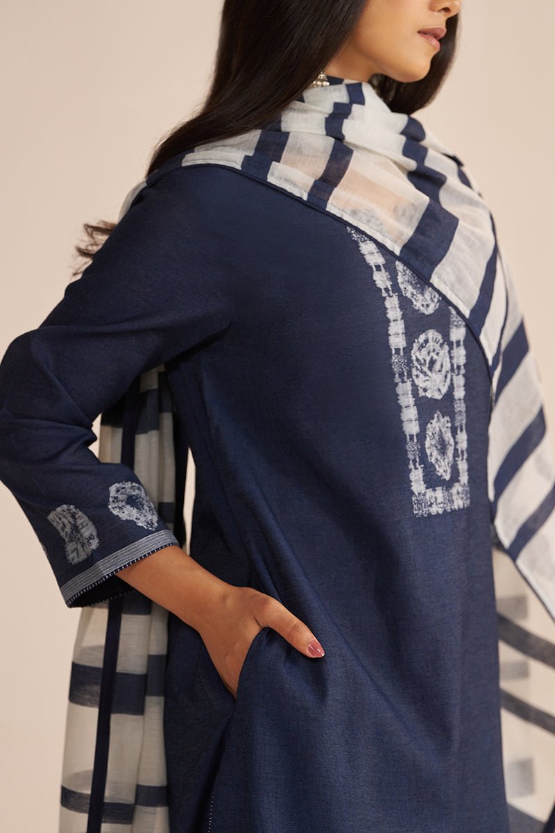 Denim Blue Kurta Set - Ganga Fashions