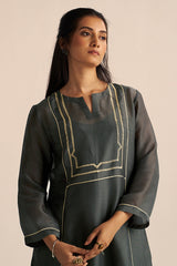 Forged Iron Grey Silk Co-ord Set