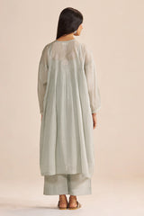 Dawn Grey Mul-Chanderi Festive Co-ord Set