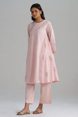 Rose Pink Mul-Mul Co-ord Set