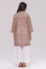 Basil Green and Pink Cotton Co-ord Set