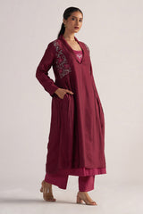 Burgundy and Cherries Jubilee Festive Co-ord Set