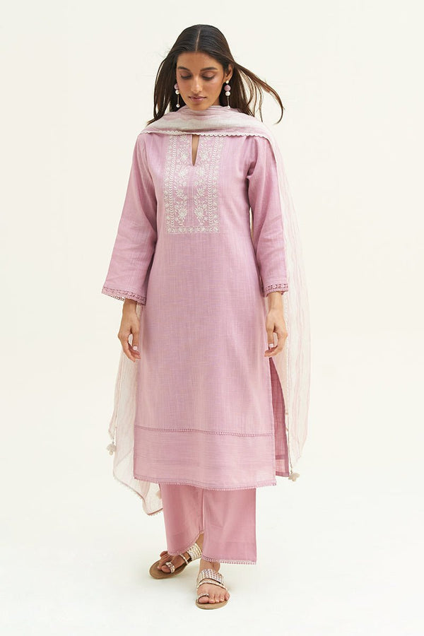 Zephyr Rose with Ivory Embroidery Salwar Suit