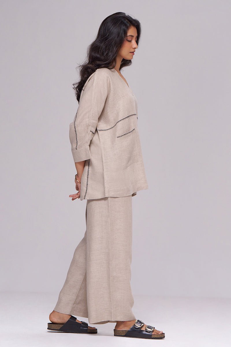 Undyed Natural Linen Co-ord Set