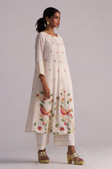 Ivory Jamdani Woven Pure Cotton Co-ord Set