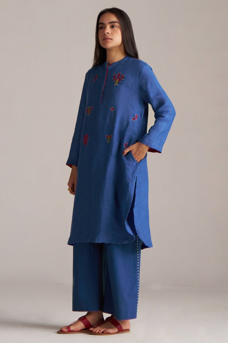 Galaxy Blue Linen Co-ord Set