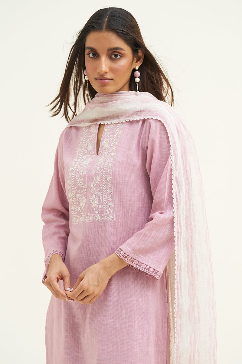 Zephyr Rose with Ivory Embroidery Salwar Suit