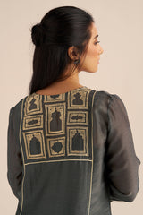 Forged Iron Grey Silk Co-ord Set