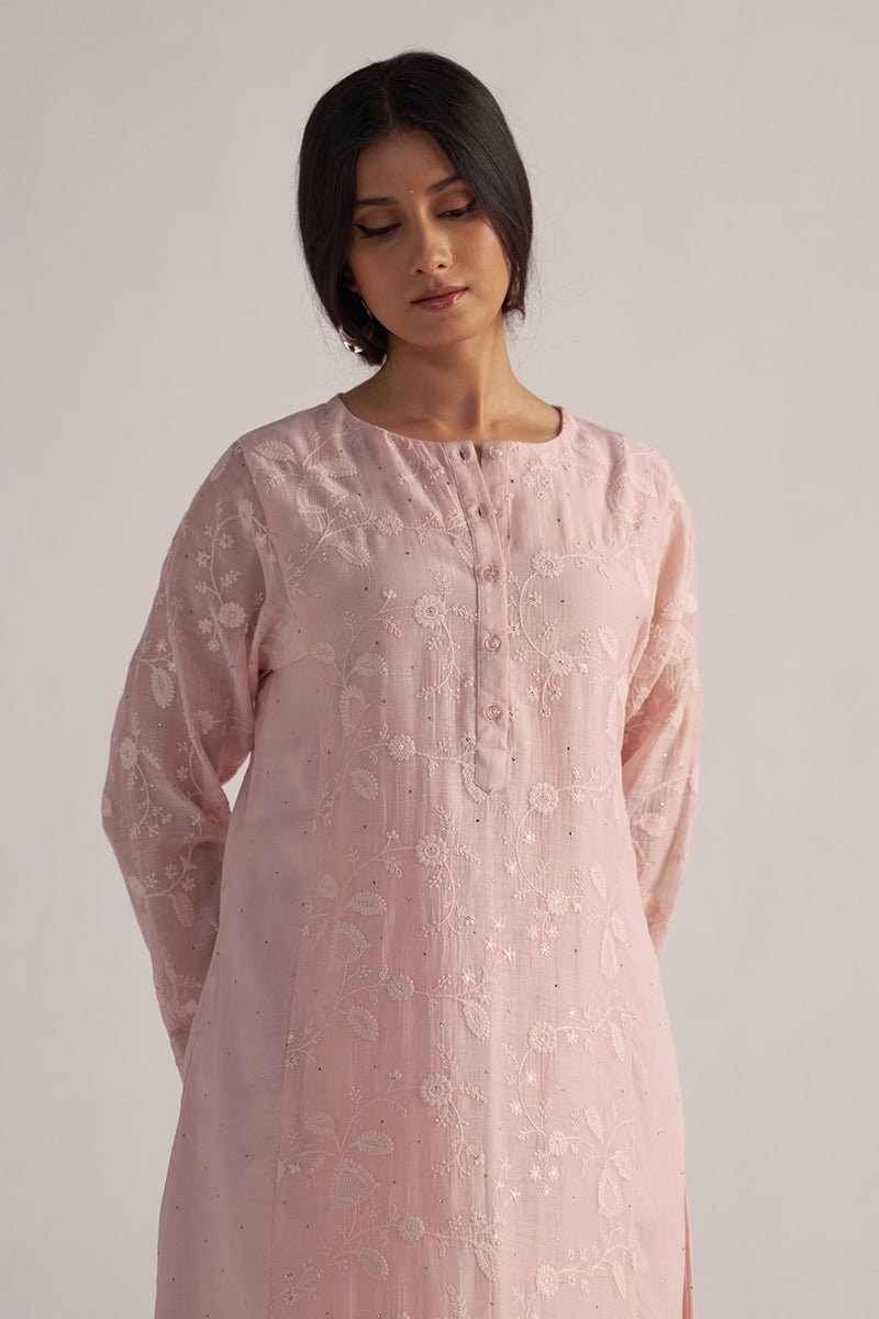 Potpourri Pink Pure Chanderi Co-ord Set