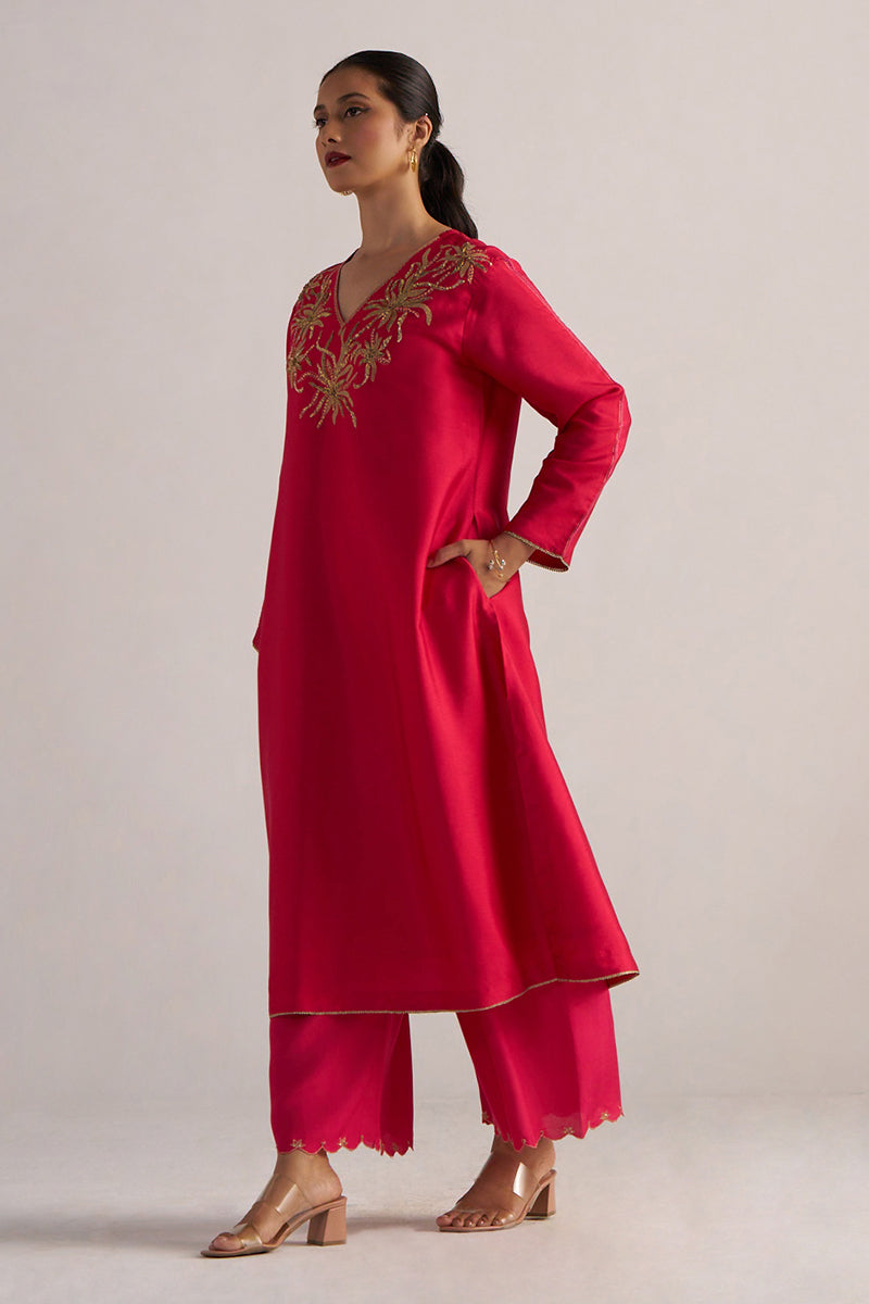 Virtual Pink Festive Co-ord Set