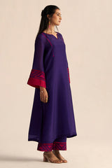 right side view Imperial Palace Silk Co-ord Set with Yoke Work