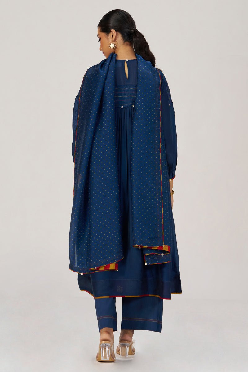 Blue Opal Silk Festive Kurta Set - Ganga Fashions