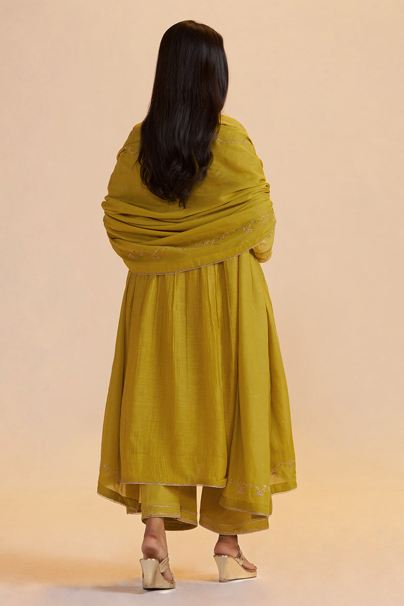 Lemon Curry Festive Kurta Set
