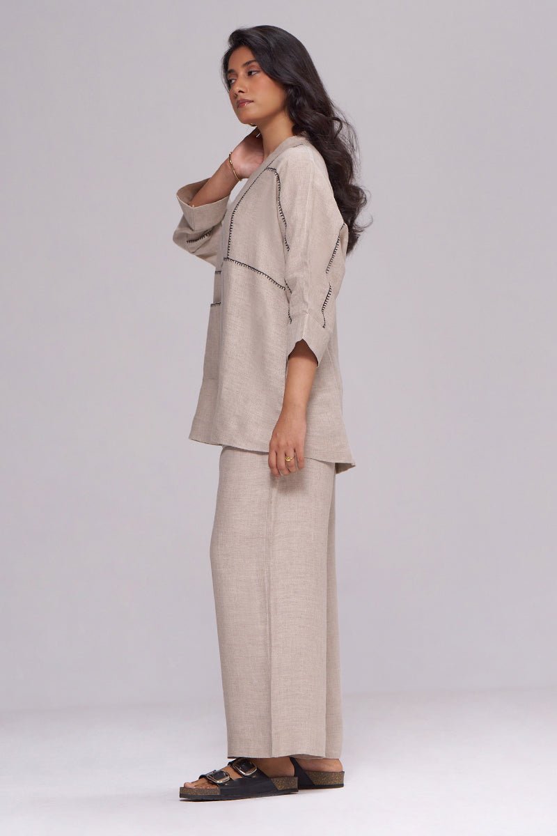 Undyed Natural Linen Co-ord Set