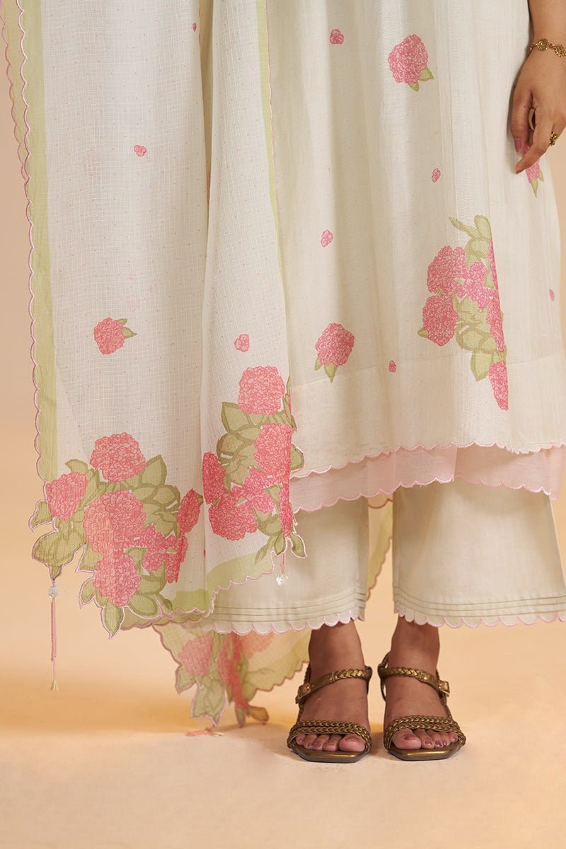 Butter Yellow Chanderi Light Festive Kurta Set - Ganga Fashions