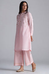 Rose Pink Mini-Check Woven Co-ord Set