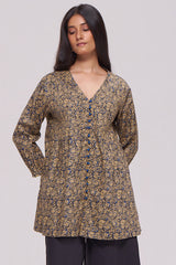 Black and Blue Cotton Top