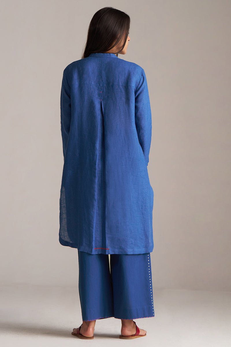 Galaxy Blue Linen Co-ord Set