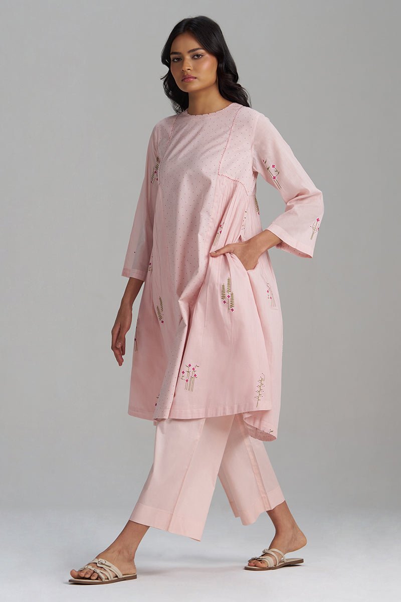 Rose Pink Mul-Mul Co-ord Set